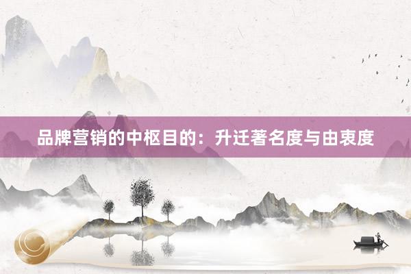 品牌营销的中枢目的：升迁著名度与由衷度